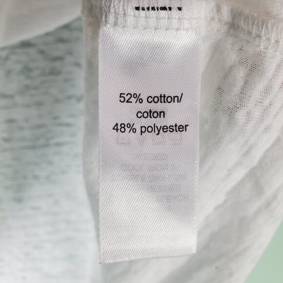 Maurices Womens White Burnout Star Blue Stripes Baseball Tshirt Top USA Size XXL - Picture 4 of 5